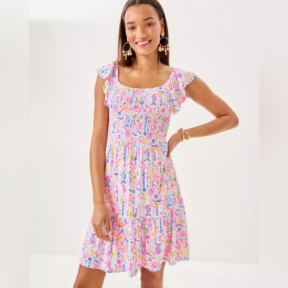 Lilly Pulitzer Jilly smocked dress size medium